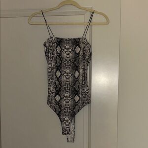 Windsor Snakeskin Print Bodysuit